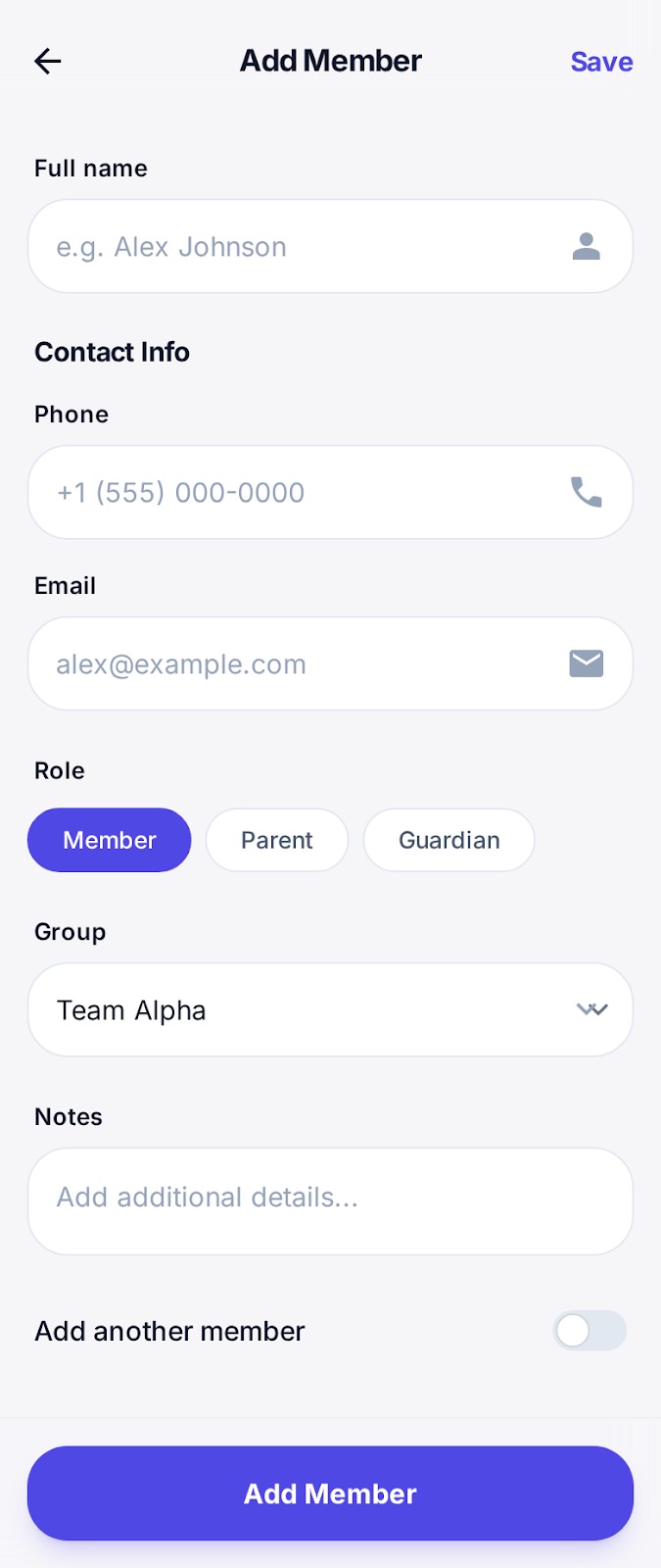 Add member
