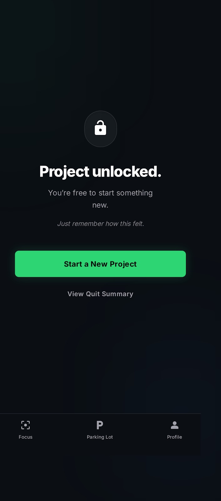 Quit confirmation summary