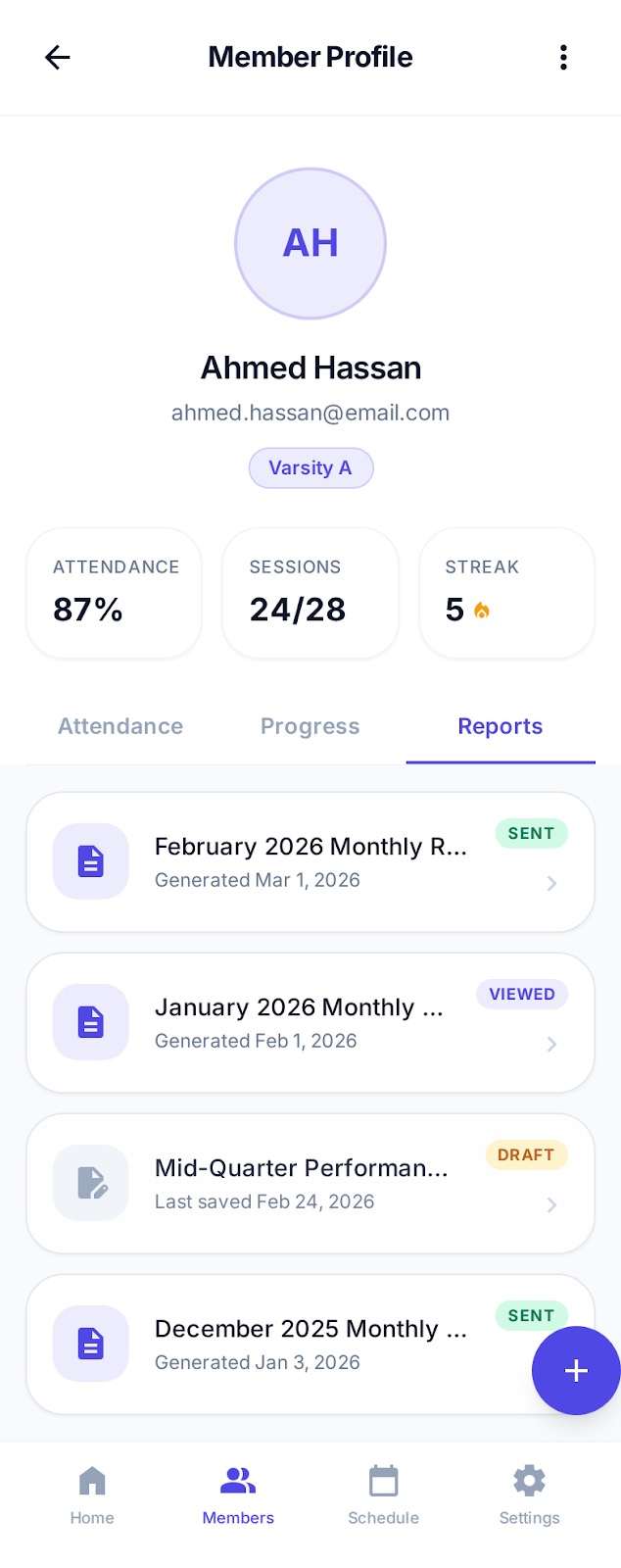 Member reports